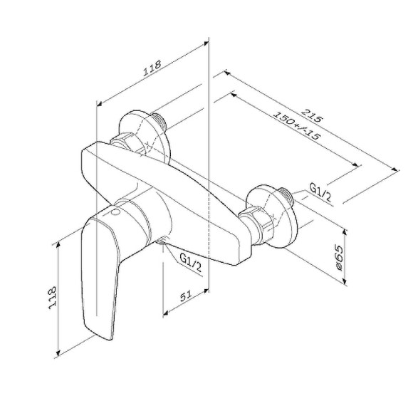 Смеситель для душа AM.PM Gem F90A20022 Черный Смеситель для душа AM.PM Gem F90A20022 Черный