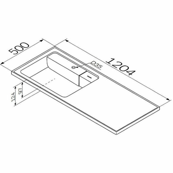 Раковина AM.PM X-Joy 120 L M85AWPL1201WG с местом под стиральную машину Белая Раковина AM.PM X-Joy 120 L M85AWPL1201WG с местом под стиральную машину Белая
