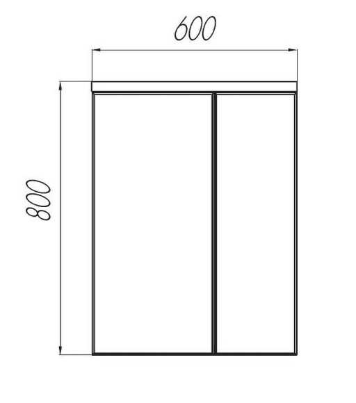 Зеркальный шкаф Aquaton Брук 60 1A200502BC010 с подсветкой Белый