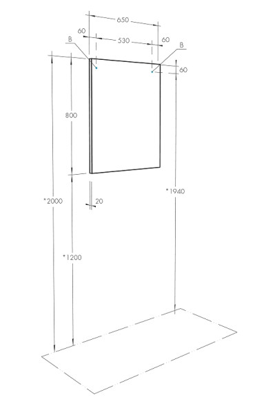 Зеркало Aquaton Рико 65 1A216402RI010 Белое