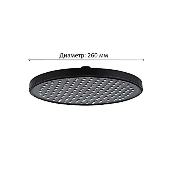 Верхний душ Gappo G004-26 Черный матовый