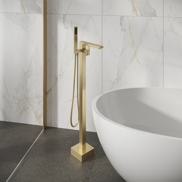 Смеситель для ванны Grossman Falcon 530.K35.08.320 Золото брашированное Смеситель для ванны Grossman Falcon 530.K35.08.320 Золото брашированное