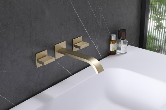 Смеситель для раковины Abber Wasserfall AF8612G Золото матовое Смеситель для раковины Abber Wasserfall AF8612G Золото матовое