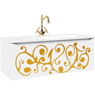 Тумба под раковину Clarberg Elegance 120 EL0112GL подвесная Белая матовая Золото Тумба под раковину Clarberg Elegance 120 EL0112GL подвесная Белая матовая Золото