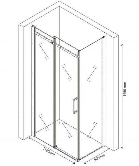 Душевой уголок Berges Melita 110х80 061016 профиль Хром стекло прозрачное Душевой уголок Berges Melita 110х80 061016 профиль Хром стекло прозрачное