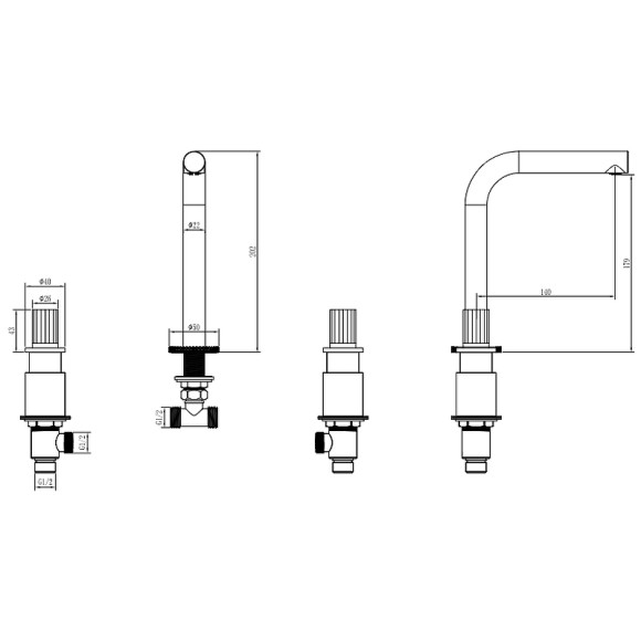 Смеситель для раковины Boheme Elegante 152-CR-EL Хром