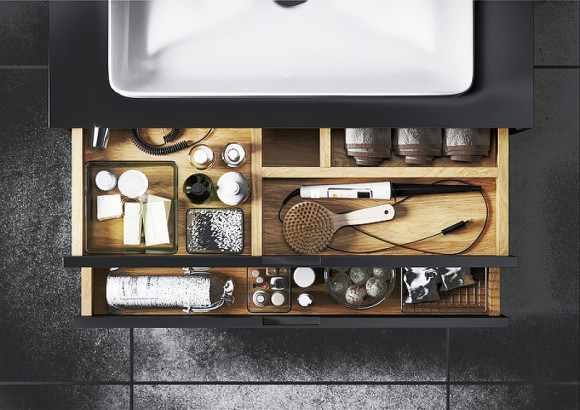 Тумба под раковину Excellent Tuto 60 MLEX.0104.600.BKBL подвесная Черный матовый Дуб