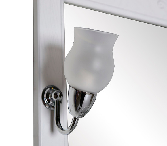 Зеркало ASB-Woodline Салерно 105 9692 со светильниками Белое с патиной Серебро Зеркало ASB-Woodline Салерно 105 9692 со светильниками Белое с патиной Серебро