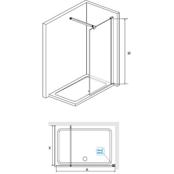 Душевая перегородка RGW Walk In WA-001 70 351000107-11 профиль Хром стекло прозрачное Душевая перегородка RGW Walk In WA-001 70 351000107-11 профиль Хром стекло прозрачное