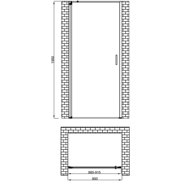 Душевая дверь Berges Legos LS-1 90 062021 профиль Хром стекло прозрачное