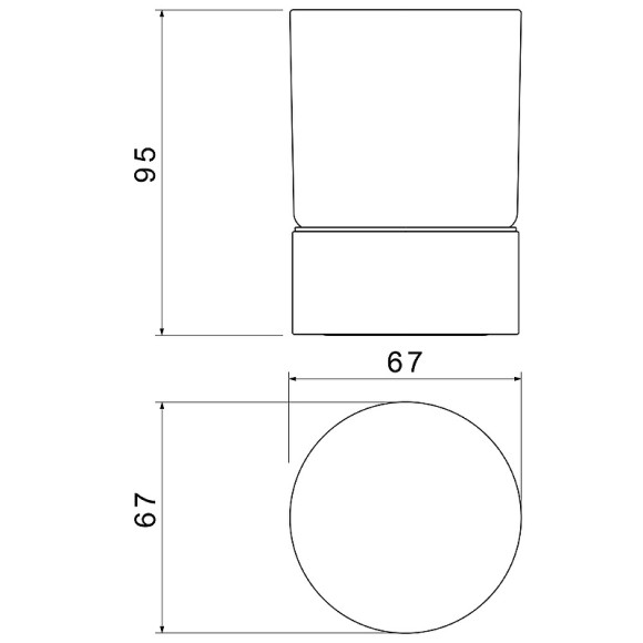Стакан для зубных щеток Timo Saona 13231/03 Черный