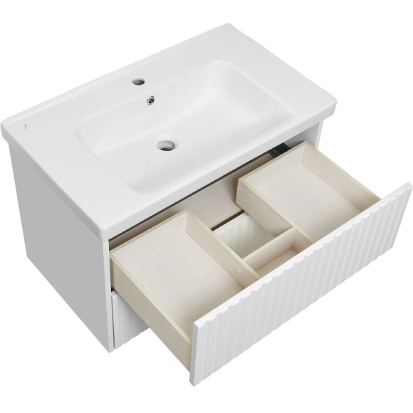 Тумба под раковину ASB-Woodline Риола 80 12411 подвесная Белая Тумба под раковину ASB-Woodline Риола 80 12411 подвесная Белая