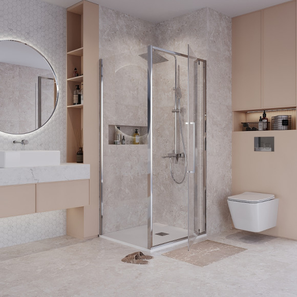 Душевой уголок Niagara Nova 90х100 NG-66-9A-A100-34 профиль Хром стекло прозрачное Душевой уголок Niagara Nova 90х100 NG-66-9A-A100-34 профиль Хром стекло прозрачное