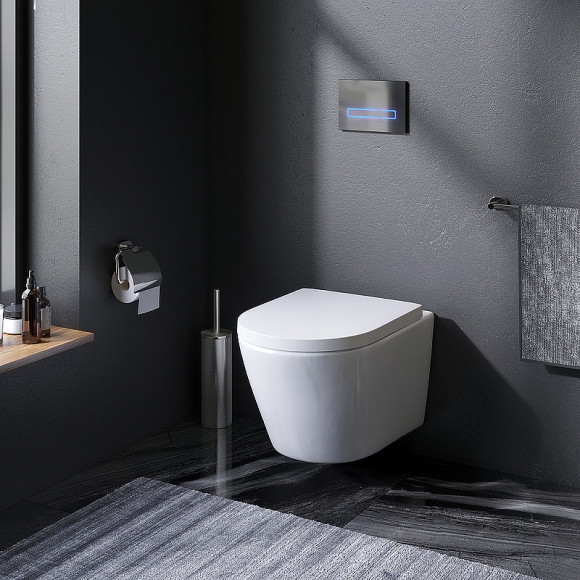 Комплект унитаза с инсталляцией AM.PM Sense FlashClean IS90151.741701 с сиденьем Микролифт и клавишей смыва Хром глянцевый Комплект унитаза с инсталляцией AM.PM Sense FlashClean IS90151.741701 с сиденьем Микролифт и клавишей смыва Хром глянцевый