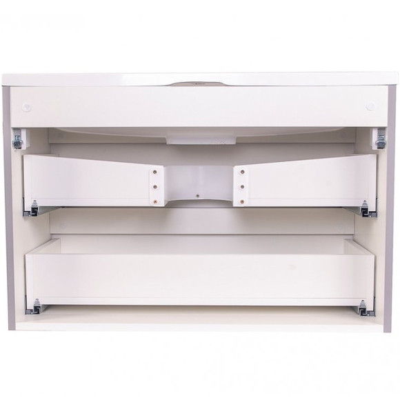 Тумба под раковину Style Line Бергамо мини 90 Люкс Plus СС-00002365 подвесная Серая антискрейч Тумба под раковину Style Line Бергамо мини 90 Люкс Plus СС-00002365 подвесная Серая антискрейч