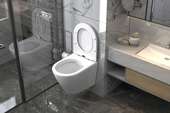 Унитаз Abber Bequem AC1102 подвесной с сиденьем Микролифт