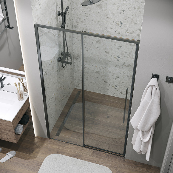 Душевая дверь Grossman Galaxy 140 100.K33.01.140.42.00 профиль Графит сатин стекло прозрачное Душевая дверь Grossman Galaxy 140 100.K33.01.140.42.00 профиль Графит сатин стекло прозрачное