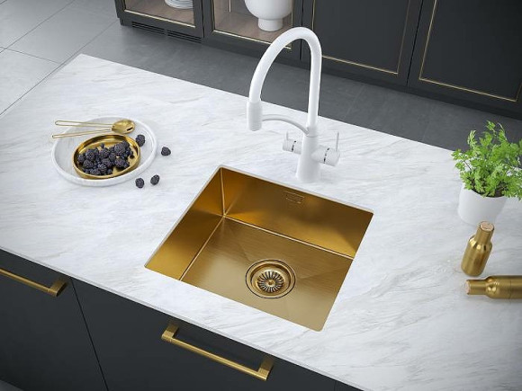 Кухонная мойка Paulmark Aller 48 Uni PM804844-BG Брашированное золото Кухонная мойка Paulmark Aller 48 Uni PM804844-BG Брашированное золото