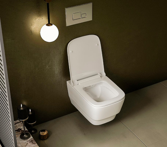 Унитаз биде Boheme Bello 971-2-W подвесной Белый глянец без сиденья