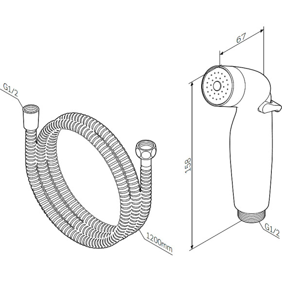 Гигиенический душ со смесителем AM.PM X-Joy F40H85A22 Черный Гигиенический душ со смесителем AM.PM X-Joy F40H85A22 Черный
