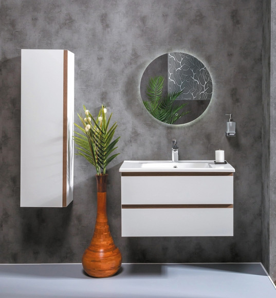 Шкаф пенал Boheme Armadi Art Capolda 35 849-120-WW подвесной Белый Дерево