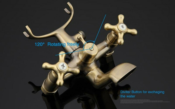 Смеситель для ванны Gappo G63-4 G3263-4 Бронза