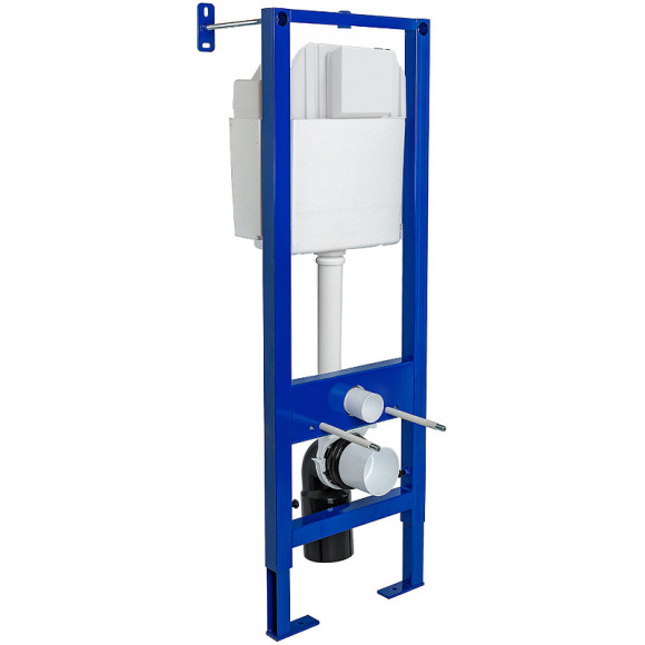 Комплект унитаза Berges Ego XL Rimless с инсталляцией Atom Line 043370 с сиденьем Микролифт и Черной SoftTouch Хром глянцевый клавишей смыва