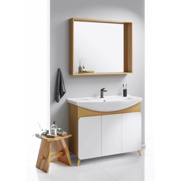 Зеркало Aqwella Basic 100 BAS0210DZ Дуб золотой Зеркало Aqwella Basic 100 BAS0210DZ Дуб золотой