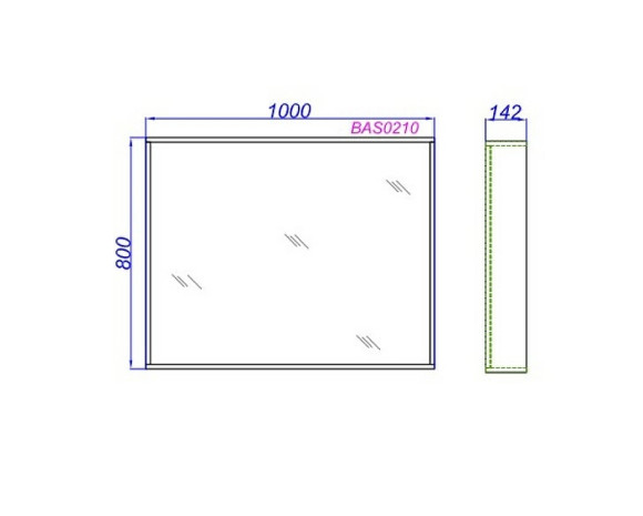 Зеркало Aqwella Basic 100 BAS0210DZ Дуб золотой Зеркало Aqwella Basic 100 BAS0210DZ Дуб золотой