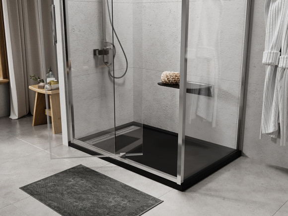 Душевой поддон из искусственного камня WasserKRAFT Abens 140x90 20T36 Черный матовый Душевой поддон из искусственного камня WasserKRAFT Abens 140x90 20T36 Черный матовый