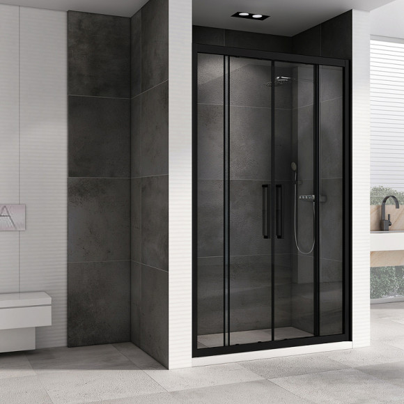 Душевая дверь Abber Schwarzer Diamant 150 AG33150BH профиль Черный стекло прозрачное Душевая дверь Abber Schwarzer Diamant 150 AG33150BH профиль Черный стекло прозрачное