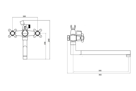 Смеситель для ванны Orange OneLife P03-211cr универсальный Хром