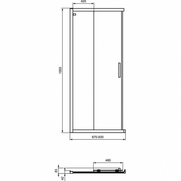 Душевая дверь Ideal Standard Connect 2 90 K966801 профиль Euro White стекло прозрачное Душевая дверь Ideal Standard Connect 2 90 K966801 профиль Euro White стекло прозрачное