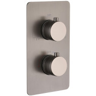 Смеситель для душа Boheme Cell 134-2-GM с термостатом Оружейная сталь