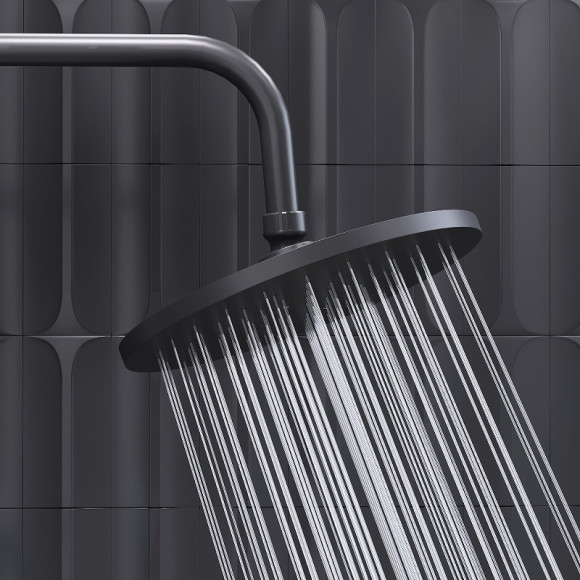 Душевая система Damixa Jupiter 977810300 с термостатом Черная матовая