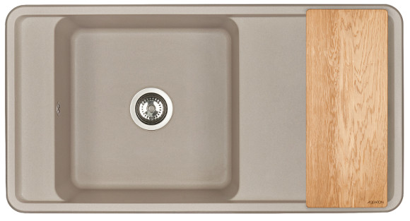 Кухонная мойка Aquaton Беллис 97 1A725132BS250 Серый шелк