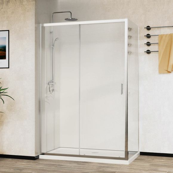 Душевой уголок Vincea City 120х90 VSR-5CT9012CL профиль Хром стекло прозрачное