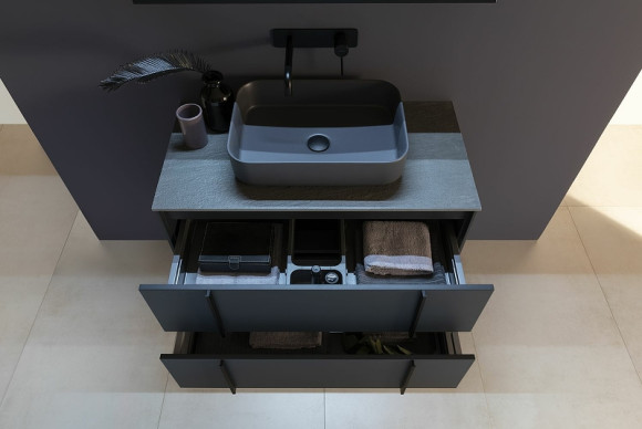 Тумба под раковину Allen Brau Reality 90 1.32006.AM подвесная Антрацит матовый Тумба под раковину Allen Brau Reality 90 1.32006.AM подвесная Антрацит матовый