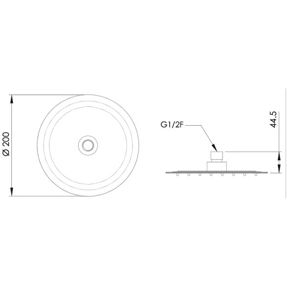 Верхний душ Remer 357UFM20NOx Черный матовый Верхний душ Remer 357UFM20NOx Черный матовый