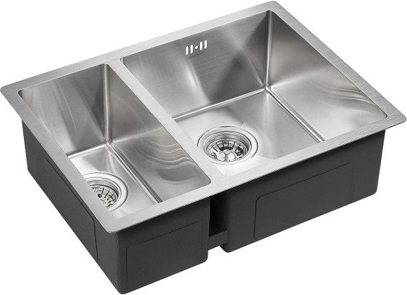 Кухонная мойка Paulmark Gerberg 59/2S Uni PM225944-BSR Брашированная сталь Кухонная мойка Paulmark Gerberg 59/2S Uni PM225944-BSR Брашированная сталь
