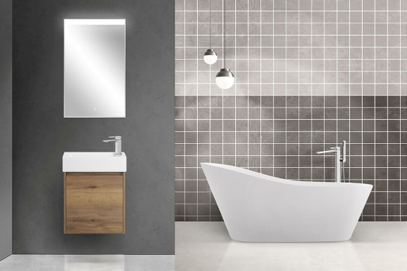 Тумба под раковину BelBagno Kraft Mini 50 R KRAFT MINI-500/260-1A-SO-RT-R подвесная Rovere Tabacco