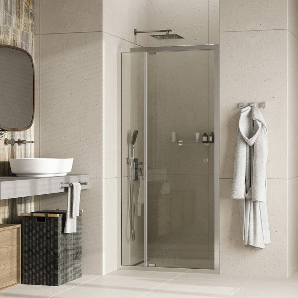 Душевая дверь WasserKRAFT Aula 100 11P12 профиль Хром стекло прозрачное Душевая дверь WasserKRAFT Aula 100 11P12 профиль Хром стекло прозрачное