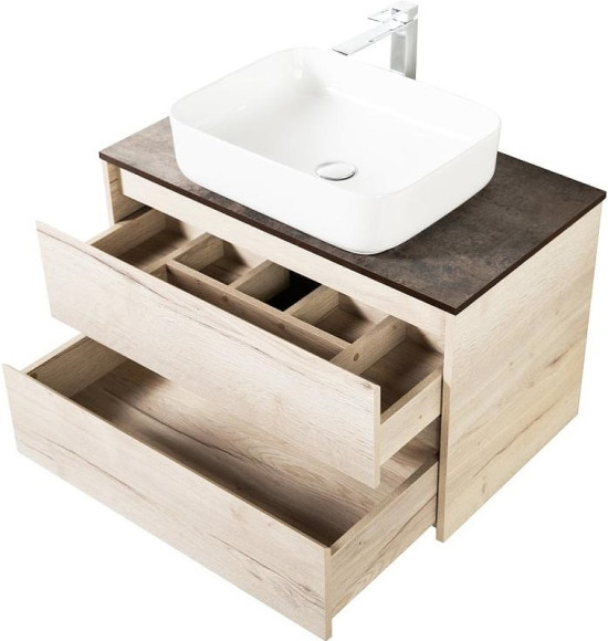 Тумба под раковину BelBagno Kraft 80 KRAFT-800-2C-SO-RGB подвесная Rovere Galifax Bianco