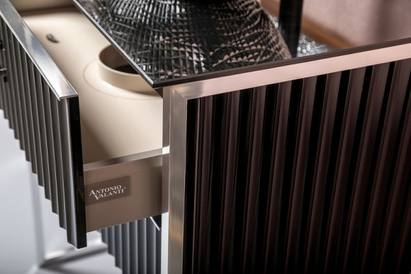 Тумба под раковину Boheme Armadi Art Monaco 80 867-080-BCR Черный глянец Хром