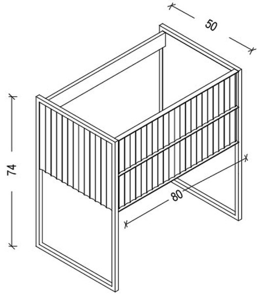 Тумба под раковину Boheme Armadi Art Monaco 80 867-080-BCR Черный глянец Хром