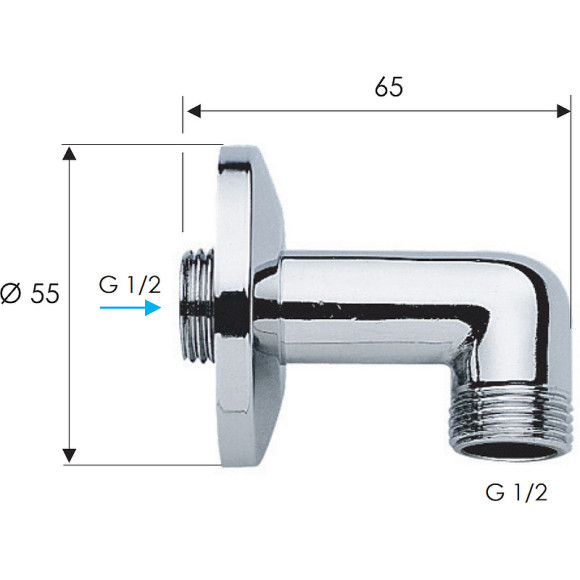 Шланговое подключение Remer 309 Хром Шланговое подключение Remer 309 Хром