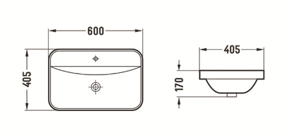 Раковина CeramaLux 60 78699 Белая глянцевая