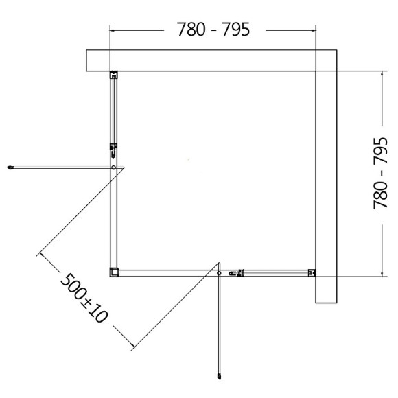Душевой уголок AQUAme 80x80 AQM7102-2-8 профиль Черный матовый стекло прозрачное Душевой уголок AQUAme 80x80 AQM7102-2-8 профиль Черный матовый стекло прозрачное