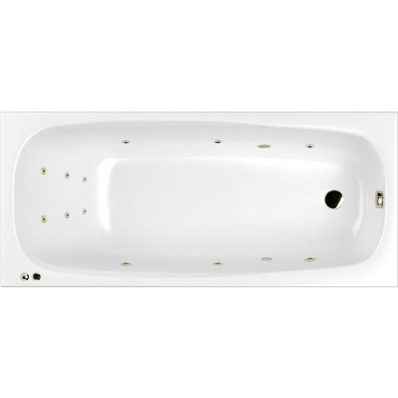 Акриловая ванна Whitecross Layla Slim 180x80 0122.180080.100.LINE.BR с гидромассажем