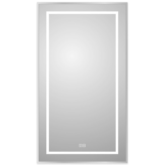 Зеркало BelBagno Kraft 50 SPC-KRAFT-500-900-LED-TCH-WARM с подсветкой Сатин с сенсорным выключателем и подогревом